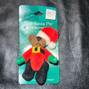 Russ Tiny Santa Bear Pin